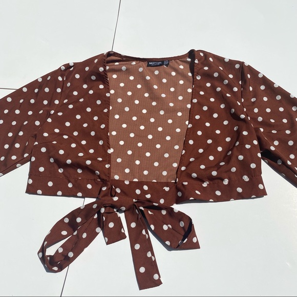 Nasty Gal tie front Top - Picture 2 of 4